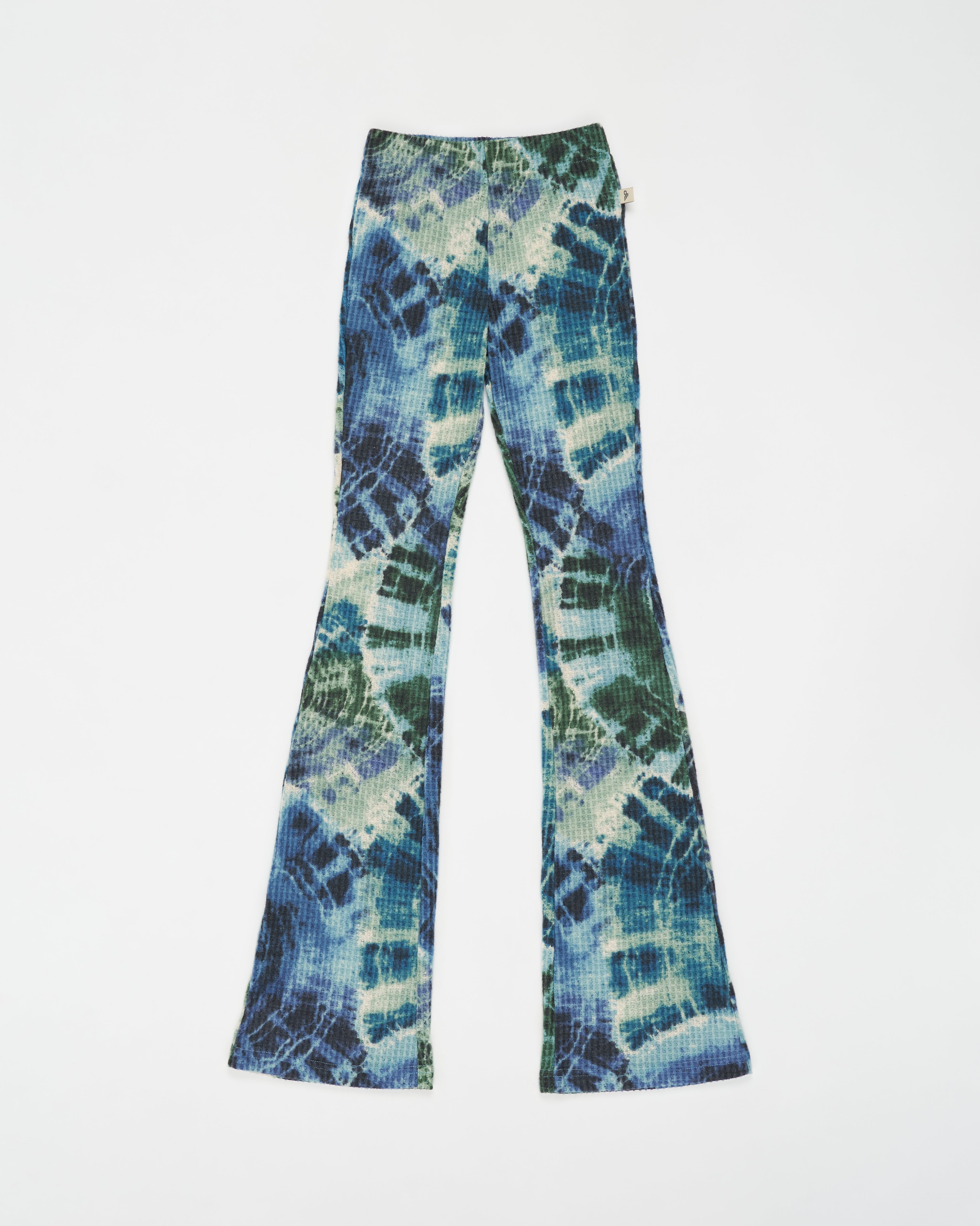 Blue Tie Dye Flare Pants